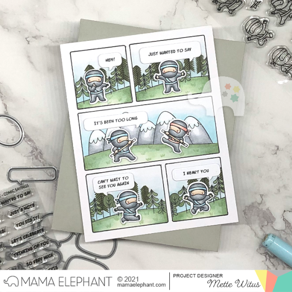 MAMA ELEPHANT | Little Ninja Agenda Stamps & Dies – Mette Witus